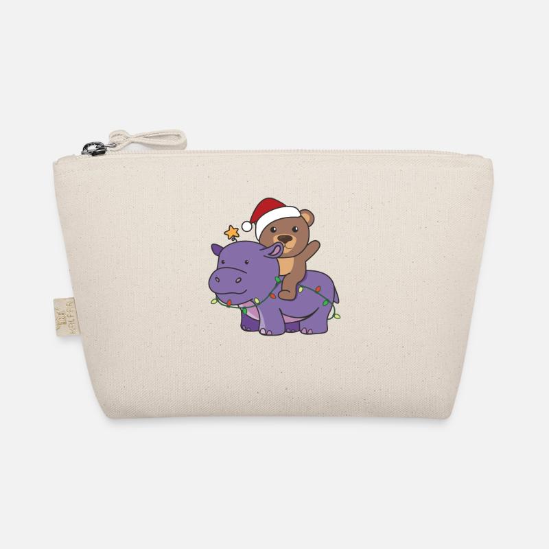 Noël Hippopotame Ours Joyeux Noël Hippopotame Trousse biologique