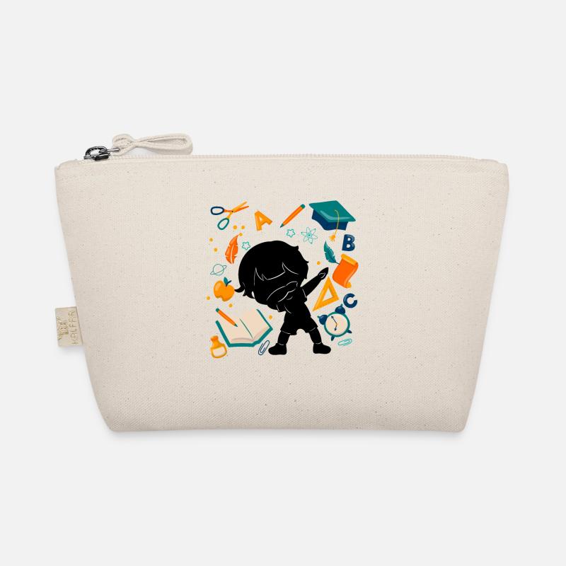 Silhouette Junge Ersten Tag Der Schule Student Bio-Täschchen