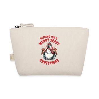 Merry Scary Christmas Halloween Spooky Scary - Organic Pouch - nature - Front