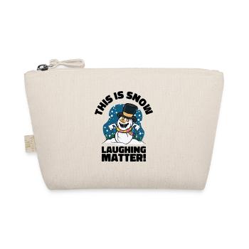 Halloween Scary Snowman Christmas Spooky Holiday - Organic Pouch - nature - Front