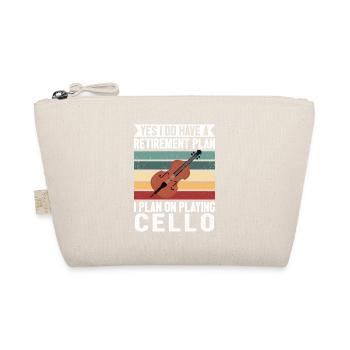 Cello Funny Gift Viola - Organic Pouch - nature - Front