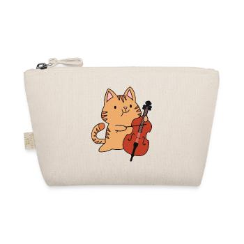 Cello Funny Gift Viola - Organic Pouch - nature - Front
