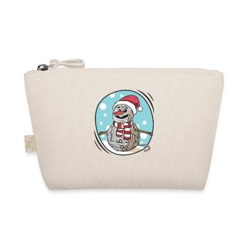 Yarn Snowman Sewing Knitting Crochet - Organic Pouch - nature - Front