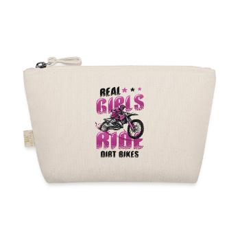Echte Mädchen Fahren Dirt Bikes, Womens Motorcross - Bio-Täschchen - Natur - Vorne