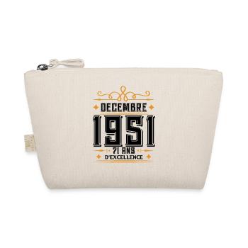 né en DÉCEMBRE 1951, 71 ans, cadeau d'anniversaire - Trousse biologique - nature - Devant
