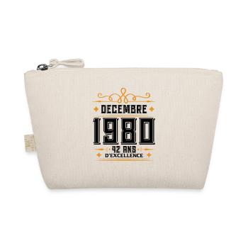 né en DÉCEMBRE 1980, 42 ans, cadeau d'anniversaire - Trousse biologique - nature - Devant
