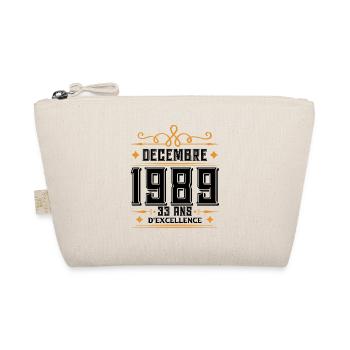 né en DÉCEMBRE 1989, 33 ans, cadeau d'anniversaire - Trousse biologique - nature - Devant