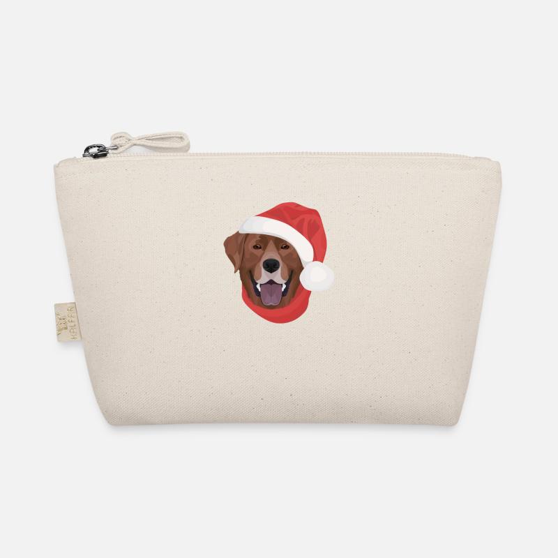 Labrador Frohe Weihnachten - Bio-Täschchen - Natur
