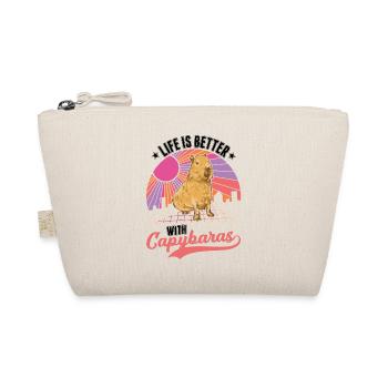 La vie est meilleure avec un capybara - Trousse biologique - nature - Devant