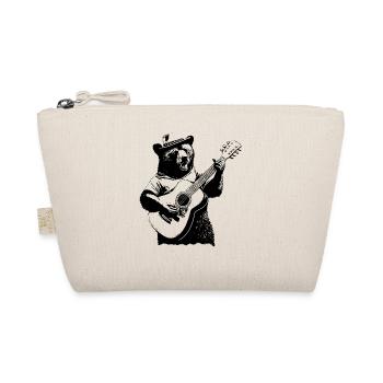 Drôle d’ours jouant de la guitare et chantant - Trousse biologique - nature - Devant