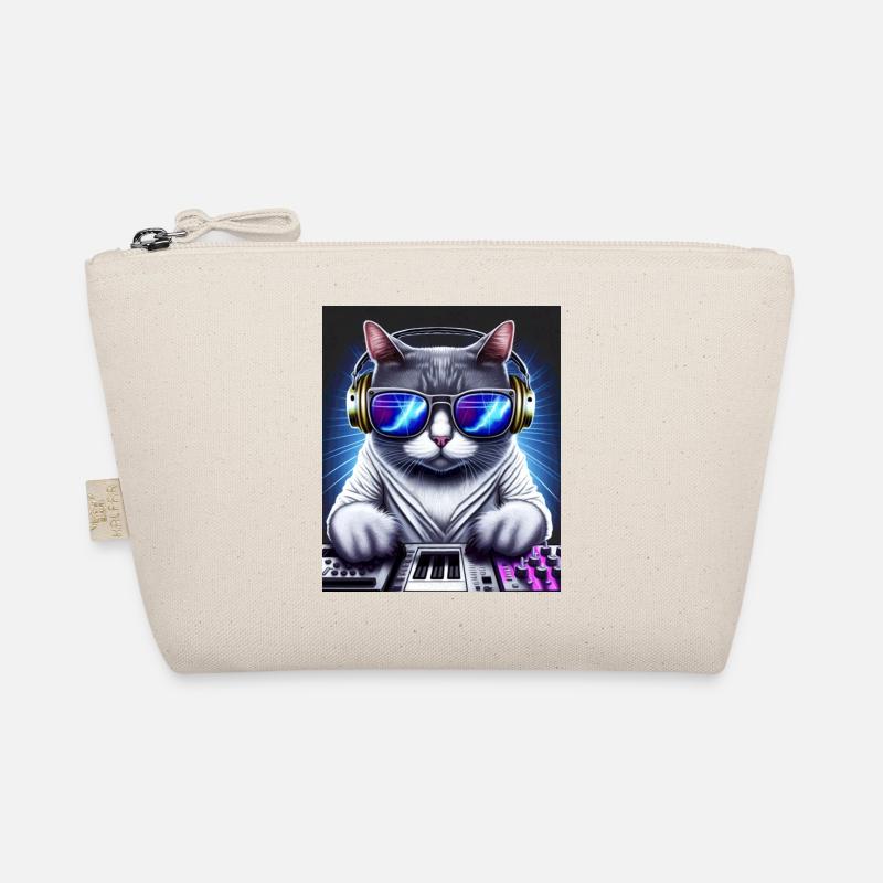Cat DJ avec écouteurs et lunettes sur synthétiseur Trousse biologique