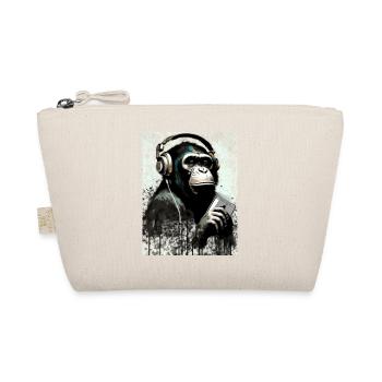 Chimpanzé avec écouteurs Smarphone - Trousse biologique - nature - Devant