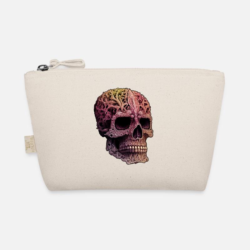 Ornate Skull Organic Pouch