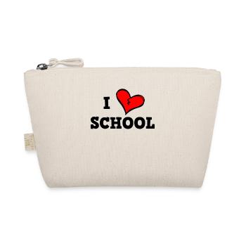 I love school - Organic Pouch - nature - Front