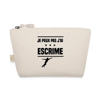 Je Peux Pas J'ai escrime homme escrimeur humour - Trousse biologique - nature - Devant