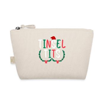 Tinsel Tits And Jingle Balls - Funny Christmas - Organic Pouch - nature - Front