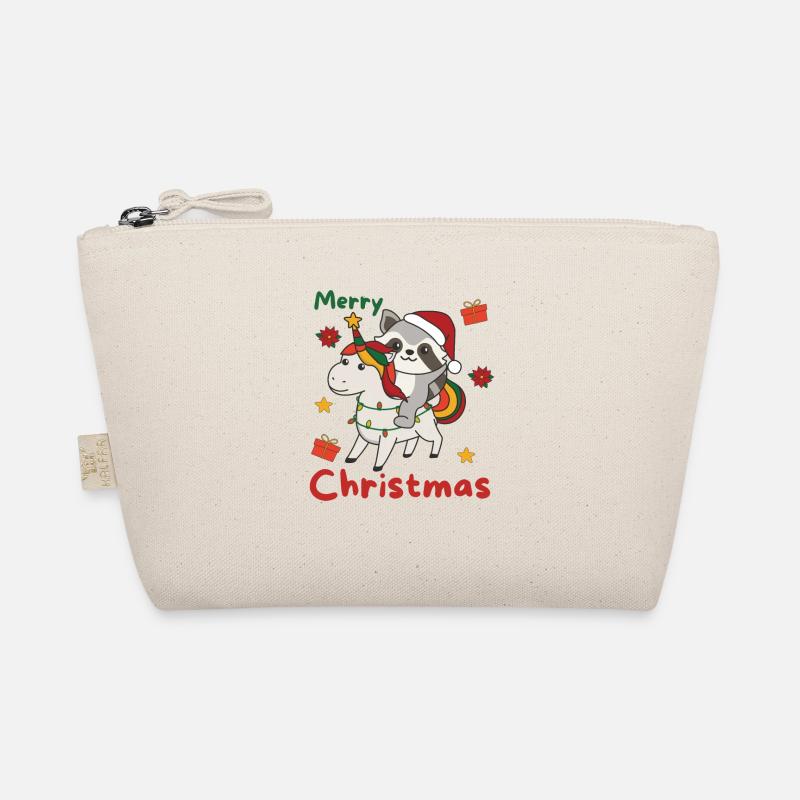 Raton laveur de Noël Joyeux Noël Licorne Trousse biologique
