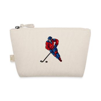 Eishockeyspieler Puck - Bio-Täschchen - Natur - Vorne