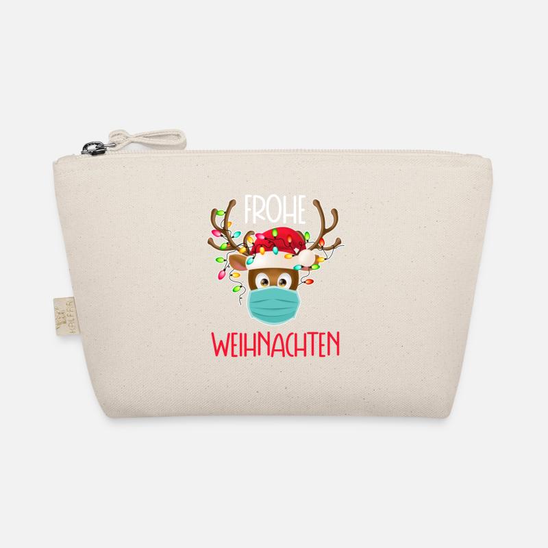 Frohe Weihnachten wünscht Rudolf mit der Maske Bio-Täschchen