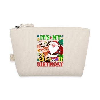 It's my 3rd birthday Santa Claus - Organic Pouch - nature - Front