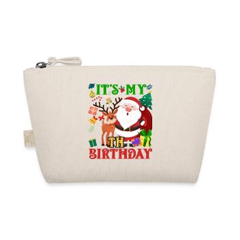 Es Ist Mein 6. Geburtstag Weihnachtsmann - Bio-Täschchen - Natur - Vorne