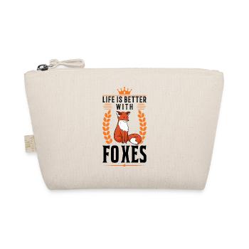 La vie est meilleure avec un renard - Trousse biologique - nature - Devant