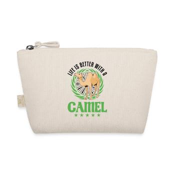 Life is better with a camel - Organic Pouch - nature - Front