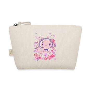 Gaming Axolotl with Headset - Organic Pouch - nature - Front