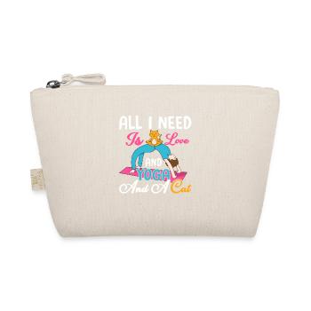 All I Need Is Love And Yoga And A Cat Love Pose - Bio-Täschchen - Natur - Vorne