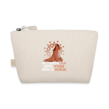 All I Need Is Love And Yoga And A Horse Love Pose - Bio-Täschchen - Natur - Vorne