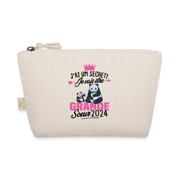 J'ai un secret Je Vais Être Grande Soeur 2024 - Trousse biologique - nature - Devant