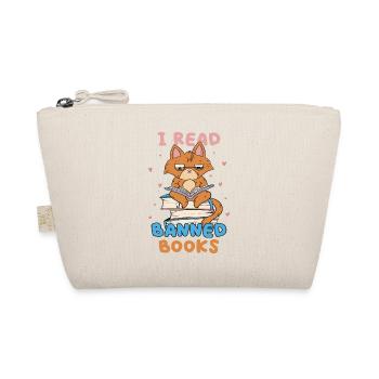 I read forbidden books library cat - Organic Pouch - nature - Front