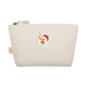 Shiba Inu Merry Christmas - Organic Pouch - nature - Front