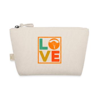 Love Graphic Paragliding Parachute Paramotor Parag - Bio-Täschchen - Natur - Vorne