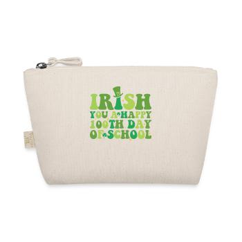 Irish You A Happy 100th Day Of School Green - Organic Pouch - nature - Front