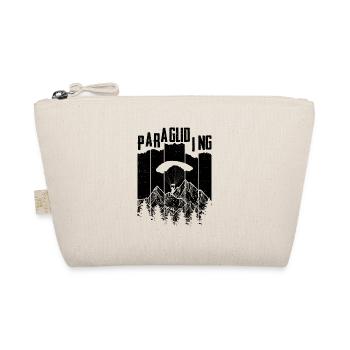 Retro Graphic Paragliding Paraglider Parachute Sky - Bio-Täschchen - Natur - Vorne