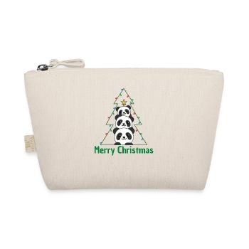 Panda Christmas Tree Christmas Animals Pandas - Organic Pouch - nature - Front
