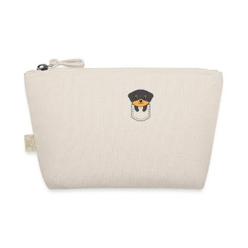 Rottweiler chiens mignons dans la poche de poitrine - Trousse biologique - nature - Devant