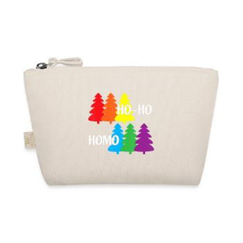 Ho Ho Christmas Sweater Gay Queer LGBTQ Pride - Organic Pouch - nature - Front