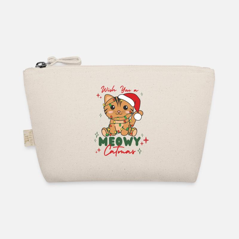 chat animaux de noël mignon chat miaou catmas Trousse biologique