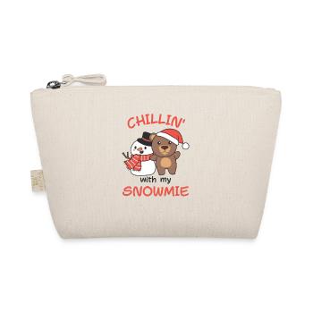Bear Chillin with my snowmie snowman - Organic Pouch - nature - Front