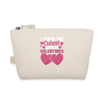 Ich unterrichte die süßeste kleine Valentinstag - Bio-Täschchen - Natur - Vorne