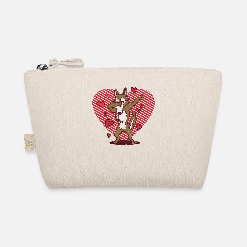 Dab German Shepherd Heart Valentine's Day Organic Pouch