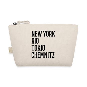 New York Rio Tokio Chemnitz Erzgebirge - Bio-Täschchen - Natur - Vorne