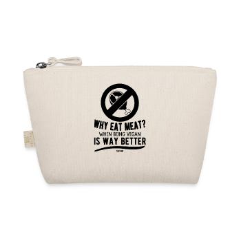 cool vegan saying meat healthy - Organic Pouch - nature - Front