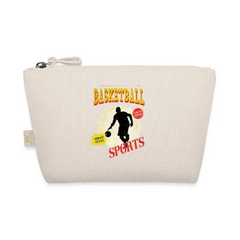 Basketball Basketballer Spieler Sport Vintage - Bio-Täschchen - Natur - Vorne
