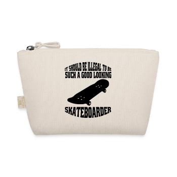 Skateboard Skater Skateboarding Skating Longboard - Organic Pouch - nature - Front