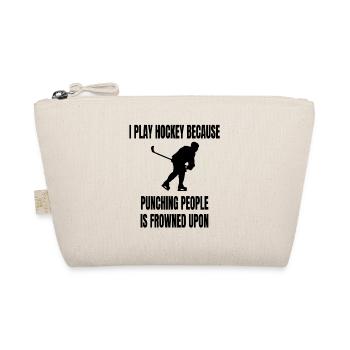 Eishockey Geschenk Wintersport Eishockeyteam - Bio-Täschchen - Natur - Vorne