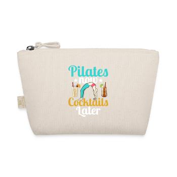 Pilates Now Cocktails Later Fitness Exercise - Organic Pouch - nature - Front