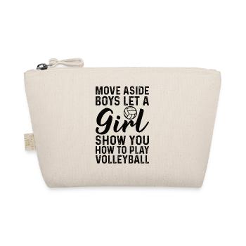 Volleyball Girls Volleyball Player Woman Ball - Organic Pouch - nature - Front